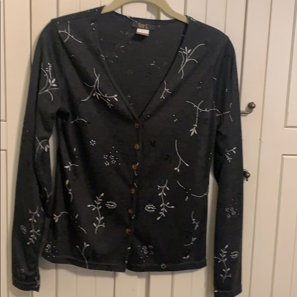 Pretty V-Neck Button Down Sweater
